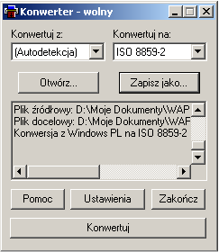 Okno programu Konwerter [6KB]